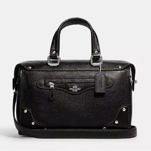 Coach Millie Satchel 
Silver/Black
NWT